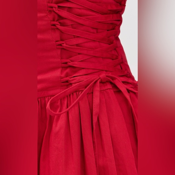 Damson Madder Red Angelina Midi Dress - Picture 2 of 16